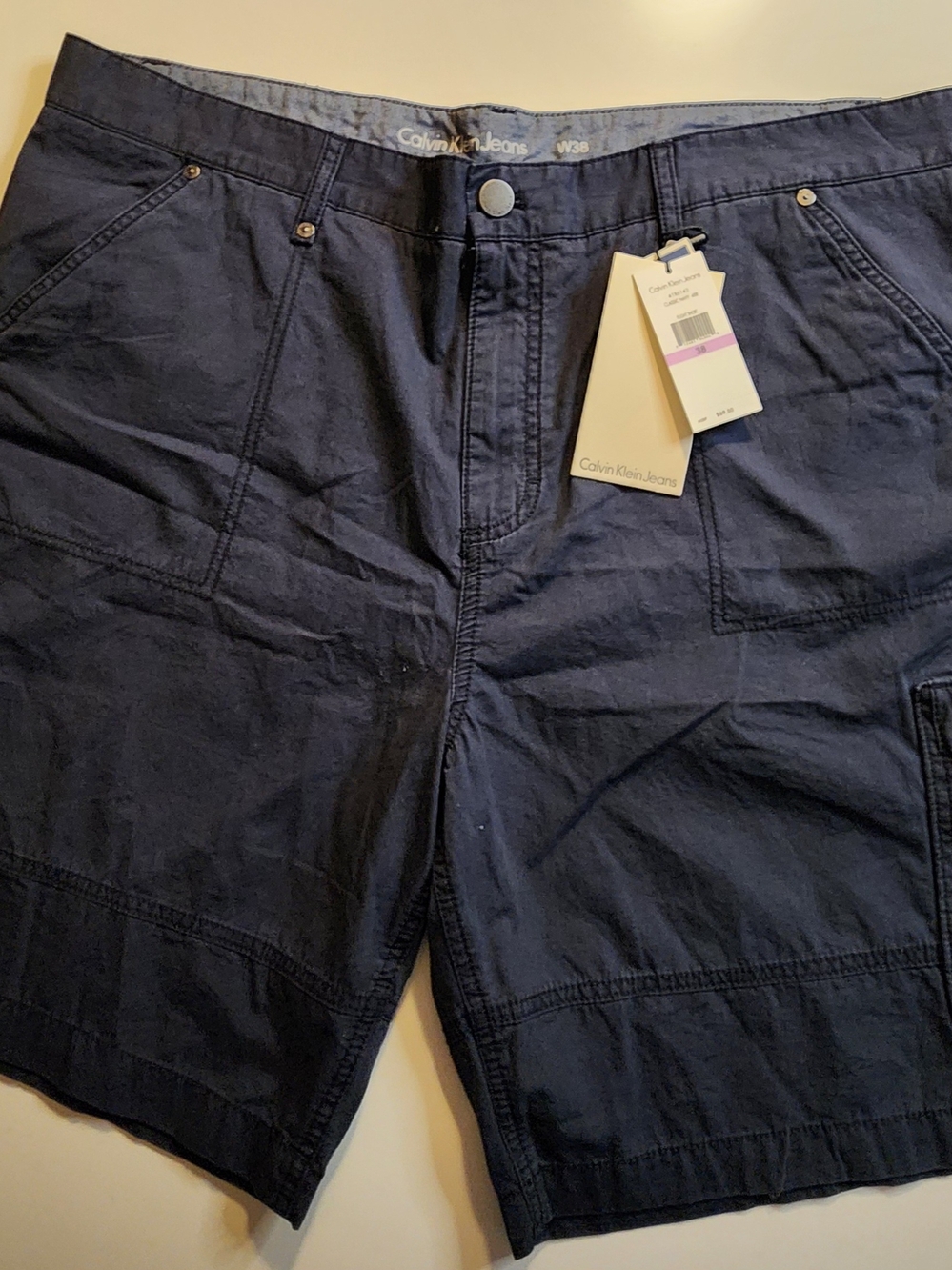 Calvin Klein Jeans Men's Dark Navy Cargo Shorts